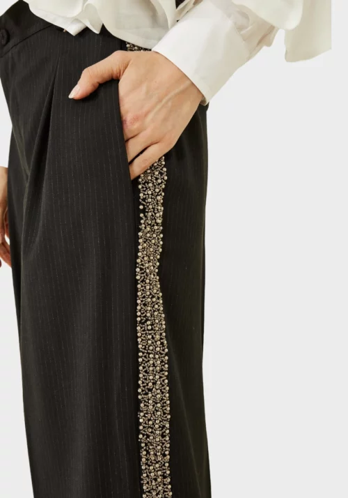Pantalone Con Banda di Perline Prima Immagine Galleria