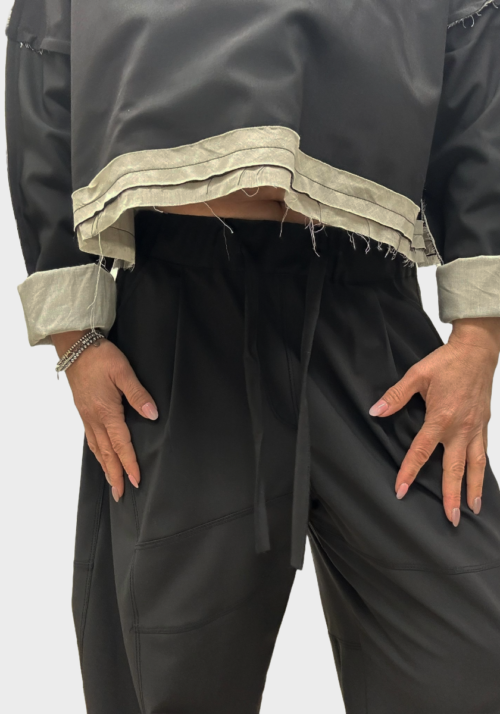 Crop Top Con Cuciture Esterne Foto 11