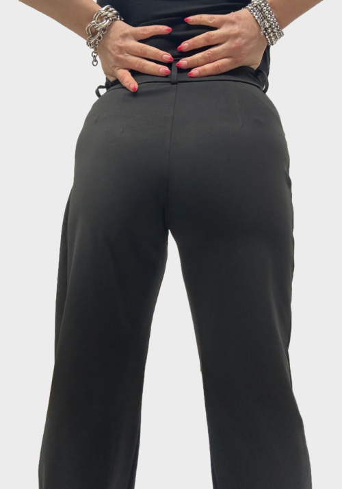 Pantalone Elegante con Drappeggio - Gamba Ampia Foto 1