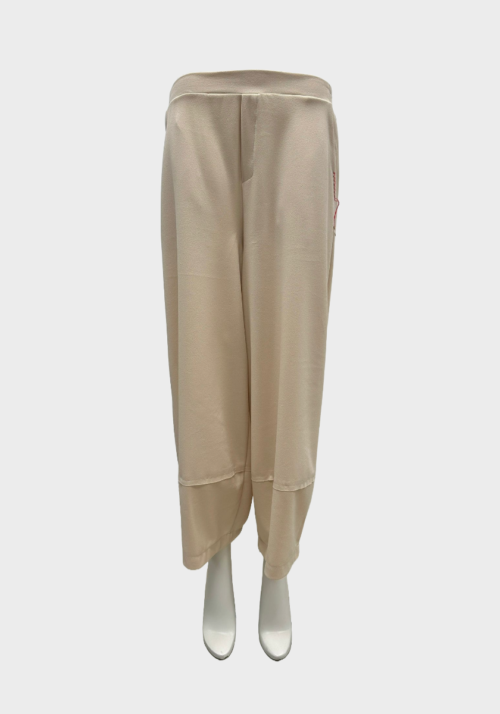 Pantalone Jogger Crema Foto 6