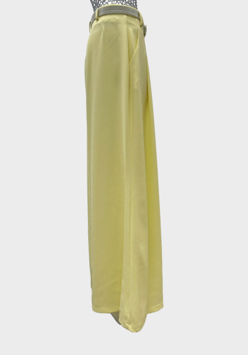 Pantaloni Palazzo con Cintura - Giallo Foto 4