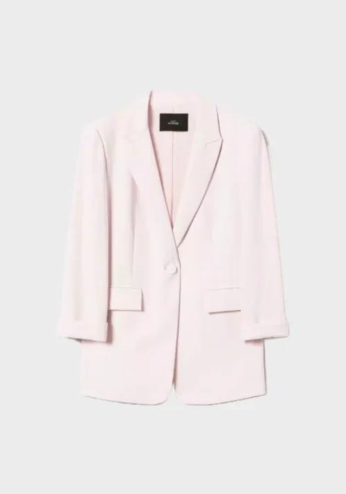 Giacca Blazer In Crêpe Piquet Foto 2
