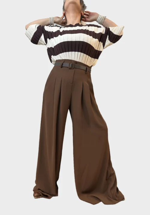 Pantaloni ampi eleganti in stile palazzo Foto 7