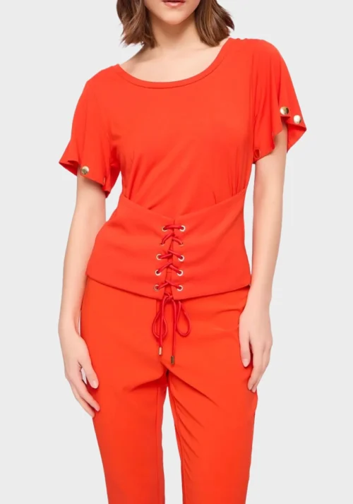 T-shirt Rossa con Laccetti Foto 4