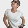 T-shirt fucsia con applicazioni Foto 4 T-shirt Bianca con Applicazioni
