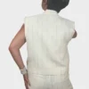 Gilet Bianco Crema a Righe Foto 1 Gilet Bianco Crema a Righe