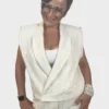 Gilet Bianco Crema a Righe Foto 4 Gilet Bianco Crema a Righe