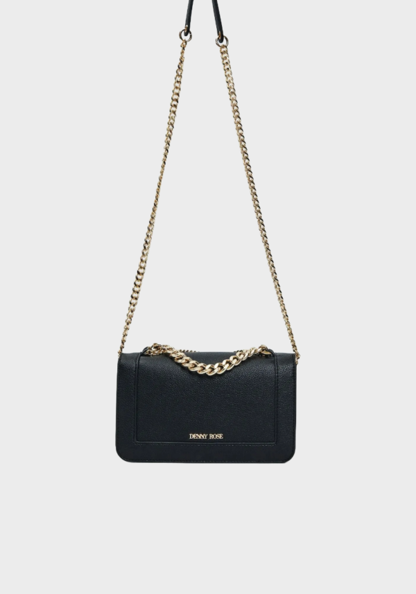 Borsa crossbody nera con patta Foto 1 Borsa crossbody nera con patta