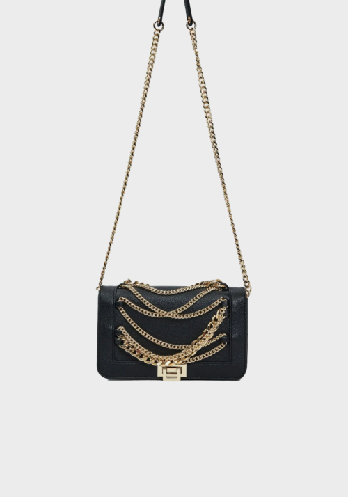 Borsa crossbody nera con patta Foto 3 Borsa crossbody nera con patta