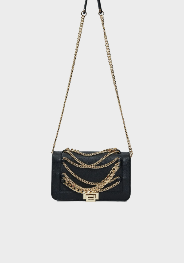 Borsa crossbody nera con patta Foto 3 Borsa crossbody nera con patta
