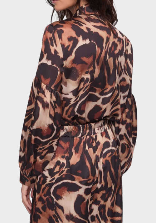 Camicia in raso stampato