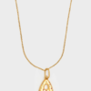 Collana Chunky Lettera Acc. Inos Color Oro Foto 1 Collana Chunky Lettera Acc. Inos Color Oro