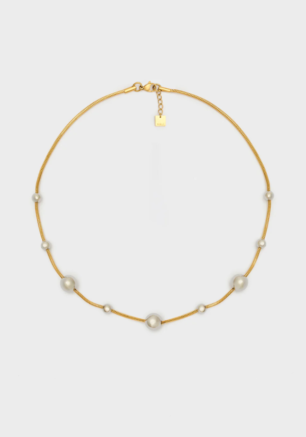 Collana Corta Sfere Acc.Ino Oro Argento Foto 1 Collana Corta Sfere Acc.Ino Oro Argento
