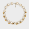 Collana Due Sfere Acc.Ino Oro Argento Foto 1 Collana Due Sfere Acc.Ino Oro Argento