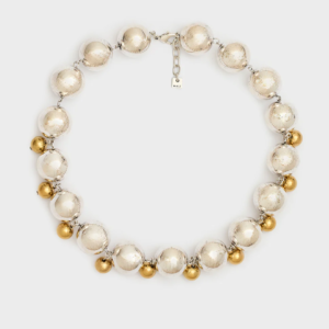Collana Due Sfere Acc.Ino Oro Argento Foto 1 Collana Due Sfere Acc.Ino Oro Argento