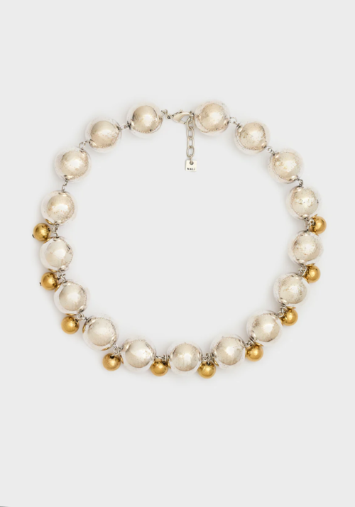 Collana Due Sfere Acc.Ino Oro Argento Foto 1 Collana Due Sfere Acc.Ino Oro Argento