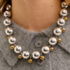 Collana Due Sfere Acc.Ino Oro Argento Foto 3 Collana Due Sfere Acc.Ino Oro Argento