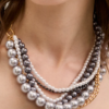 Collana Multifilo Perle Oro Argento Foto 2 Collana Multifilo Perle Oro Argento