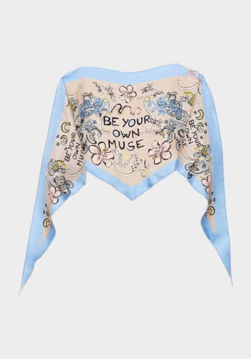 Foulard Meme Road celeste foto 1 Foulard Meme Road celeste