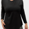 T-Shirt Girocollo in Jersey - Georgette Foto 1 T-Shirt Girocollo in Jersey - Georgette