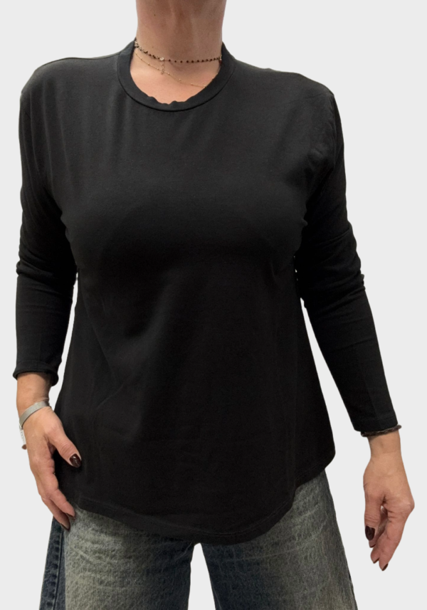 T-Shirt Girocollo in Jersey - Georgette Foto 1 T-Shirt Girocollo in Jersey - Georgette