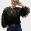 Blusa Manica Lunga Nera Foto 2 Blusa Manica Lunga Nera