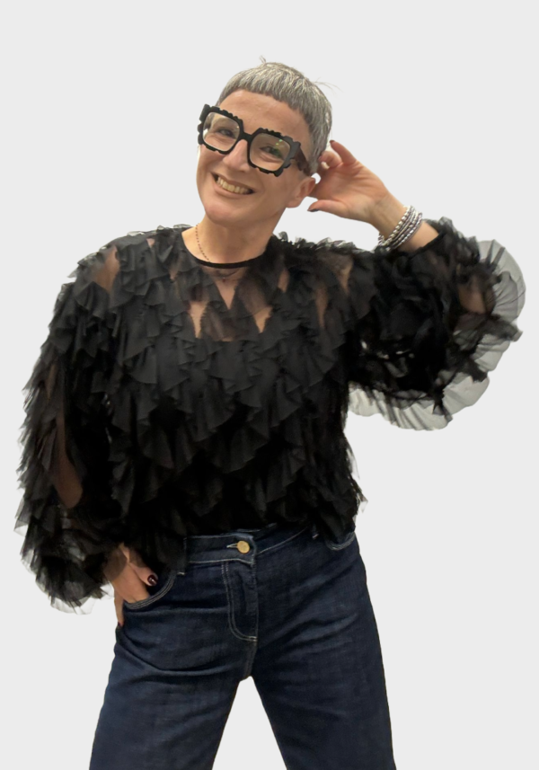 Blusa Manica Lunga Nera Foto 2 Blusa Manica Lunga Nera