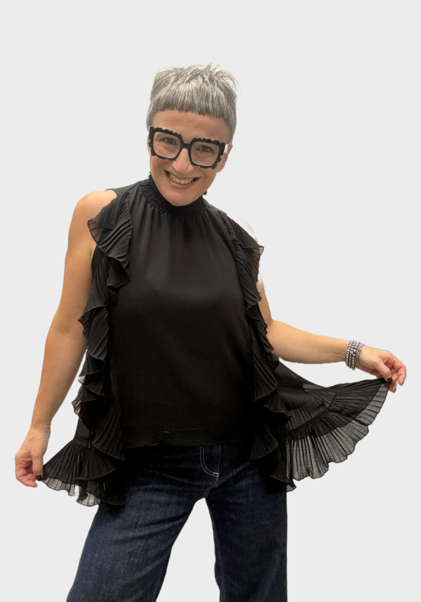 Blusa-Smanicata-nera-Philia-Loft-Foto-6 Blusa Smanicata Nera