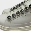Sneaker a Cassetta in Pelle con Dettagli in Glitter Foto 6 Sneaker a Cassetta in Pelle con Dettagli in Glitter