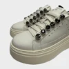 Sneaker a Cassetta in Pelle con Dettagli in Glitter Foto 8 Sneaker a Cassetta in Pelle con Dettagli in Glitter